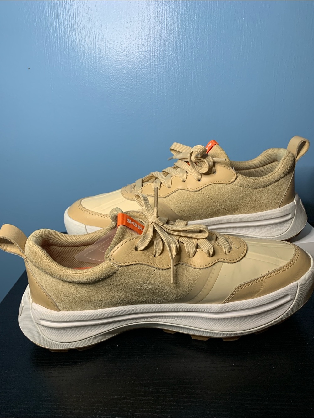 Sorel Beige & Cream Women's Lace-Up Sneakers - Picture 2 of 5